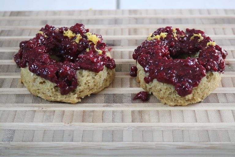 Rosemary Lemon Donut With Blackberries | Paleo Friendly Recipe