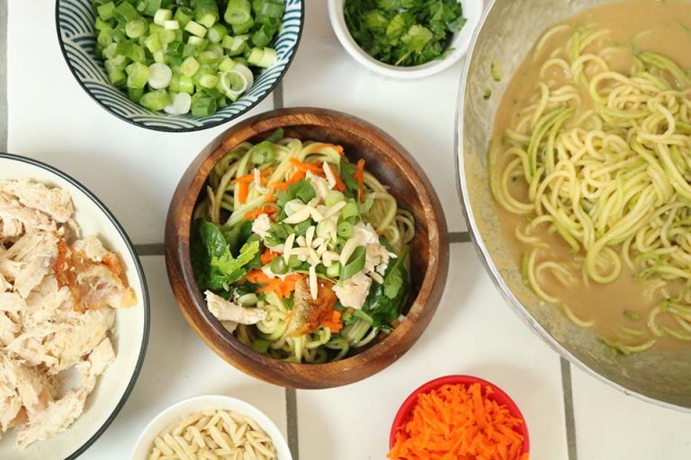 Chicken Satay Zoodles | Gluten Free Paleo Recipe